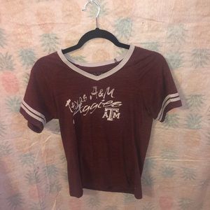 Texas a and m v neck shirt